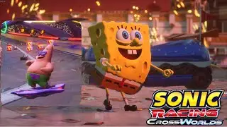 АНИМАЦИИ СПОНЖБОБА И ПАТРИКА ОЧЕНЬ КОВАРНЫЕ!!! XD | Sonic Racing Crossworlds Spongebob Showcase