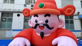 Digital Inflatables Balloon Chinese God of Wealth for #Stagedesign #AdvertisingInflatable Decoration
