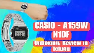 Casio A159W-N1DF Telugu Review | Vintage Digital Watch Unboxing & Features | Versatile Space