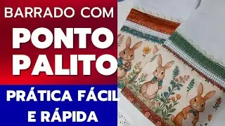 Barrado com ponto palito. Técnica fácil e rápida.