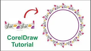 Floral circle box design in coreldraw || coreldraw tutorial hindi || trbahadurpur