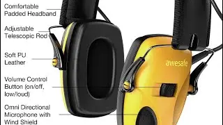 Awesafe Electronic Shooting Earmuffs Hearing Protection