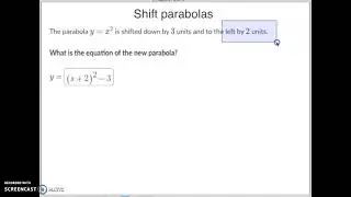 Shift parabolas