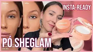 Pó corrige olheiras e controla oleosidade. Pó Insta- Ready Sheglam - Shein
