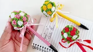 CANETA DECORADA EM CROCHÊ 💐  VEJA COMO É LINDA E FÁCIL DE FAZER