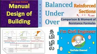 Manual Design -Vid 5 /Comparison of Balanced -Under- Over-Reinforced Sections/ in Tamil/ தமிழில்