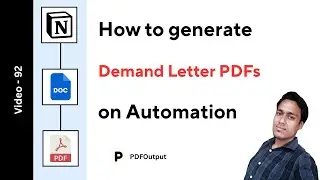 Demand Letter Form PDF (How to create demand letter form PDFs on automation inside Notion)