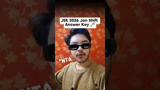 NTA Before JEE Mains 2026 Answer Key 💀🤣