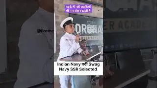 Indian Navy Girl Swag 👧 Navy ssr Selected 2025 #shorts #indiannavy #ytshorts #navylove #army #girl