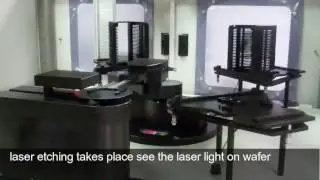 Wafer handler system and wafer marking system with overall and up close views