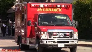 McCormick Ambulances 2202, 2102, & 402 + LACoFD Squad 8 Responding