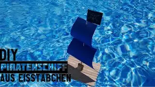 Piratenalarm! | Basteln mit Kindern im Sommer: Piratenschiff aus Eisstäbchen