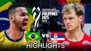 BRAZIL 🇧🇷 vs SERBIA 🇷🇸 | Highlights | Men's Volleyball World Championship 2025