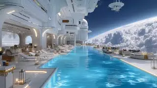 Luxury Space Pool White Noise | Relax Above the Clouds for Deep Sleep