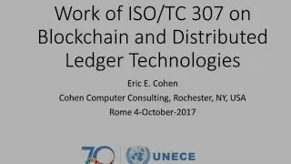 ISO-20022 PLAN! STRATEGIC BUSINESS PLAN ISO/TC 307 International standardization and the role of ISO