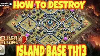 How To Three Star TH13 Popular Island Base | Island Base How To Play | Island Base Th13 3 Star!!