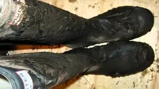 Welly shafts Dirty welly linings Filled wellies Damp socks