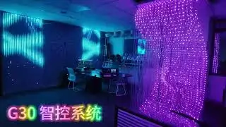 3D stereoscopic matrix display device, lighting + light strip + music + large screen, IPAD control.