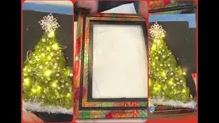 # 296 Moss Tree Pt.3 Twinkle lights & Snow #diy #christmas #naturecrafts