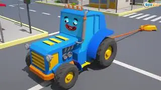 &ldquo;Cartoons about cars &ndash; The tractor plays with a ball! | Cartoons for kids: Gorodok &ndash; Cars and Trucks