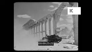 1942 Palmyra Ruins searched by Allies Troops, WWII, HD