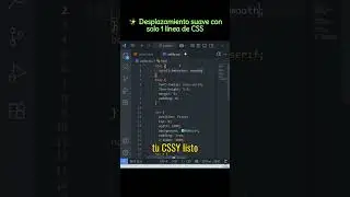 desplazamiento suave con css #programacionweb #desarrolloweb #programadoresweb #javascript #html