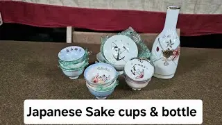 New additions for the collection. Japanese Sake cups and bottle. 
