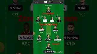 GT VS KKR Dream11 team KKR VS GT Dream11 Prediction fantasy team today #fantasy #dream11team #viral