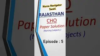 Rajasthan CHO Paper solution #nursing #mcq #nursingexam #shorts #nursingexam #nursingquestionpaper