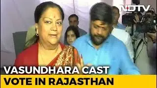 Ex-Rajasthan Chief Minister Vasundhara Raje Votes As Phase-4 Polling Begins