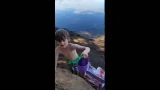 KBGiantsfan Jr caught his first fish.