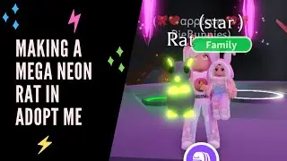 Made a MEGA NEON RAT! In Adopt ME on Roblox