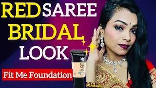 RED Saree Bridal Makeup LIVE | Fit Me Foundation Bridal Look For Combination Skin | Bindass Anjal