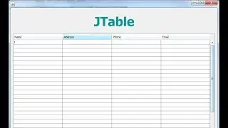 JTable in Java Swing Netbeans - Intact Abode