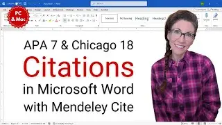 Create APA 7 and Chicago 18 Citations in Microsoft Word with Mendeley Cite (PC & Mac)