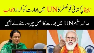 Pakistan Blind Diplomat Saima Saleem Aggressive Reply to India in UN