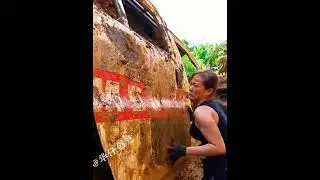 She dug out and restored an abandoned ambulance from her own field &mdash; outrageous skills #shorts