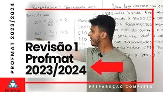 Profmat 2023/2024 |Ciclo de Revisões por assunto com questões Respondidas de Porcentagem, Exercícios