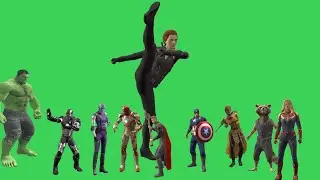 [GreenScreen 3D] Black Widow of Marvel Heroes | Costume of Avengers: Endgame