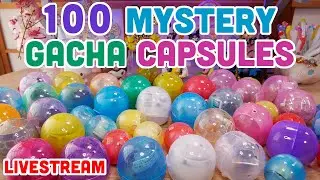 100 MYSTERY GACHA CAPSULE OPENING LIVESTREAM
