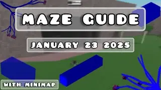 Blue Wood Maze Guide January 23rd 2025 (With Minimap) || Lumber Tycoon 2 || Roblox