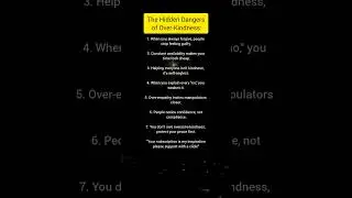Why Being Too Kind Makes YouLose Respect #Mindset Growth#Selflmprovement#Boundaries#RespectRules