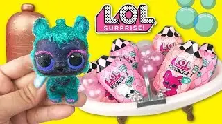 LOL FUZZY Pets! Style Makeover Series Surprise Blind Bags Gold wave 1 and 2 at Pet Salon - Toy Video