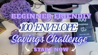 BEGINNER FRIENDLY CASH STUFFING | 100 ENVELOPE SAVINGS CHALLENGE