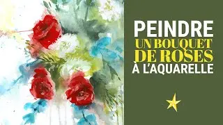 Je peins des roses à l'aquarelle chez un fleuriste à Barcelone !