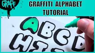 How to draw Bubble Letters GRAFFITI ABC 🔥