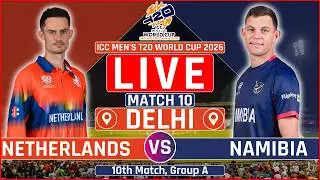 Netherlands vs Namibia 10th Match Group A ICC Men's T20 World Cup 2026 Live Commentary