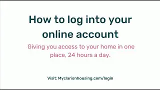 How to log into your Clarion Housing online account