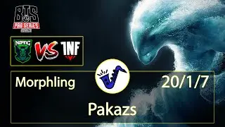 Morphling Dota 2 - Pakazs - 20/1/7 - Safe Lane / 1 - NoPing Esports VS Infamous Uesports - BTS Pro 8