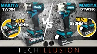 🔥WELCHER IST BESSER?! Makita 18V vs 40V Akku Schlagschrauber!😱 - Makita DTW300Z vs TW004GZ